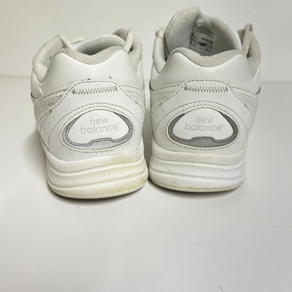 New Balance white leather